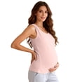 thumbnail image 1 of Maternity Tank Tops for Women Ribbed Cami Built-in Shelf Bra Adjustable Straps Nursing Tops for Breastfeeding, 1 of 4