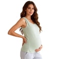 thumbnail image 1 of Maternity Tank Tops for Women Ribbed Cami Built-in Shelf Bra Adjustable Straps Nursing Tops for Breastfeeding, 1 of 6