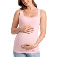 thumbnail image 1 of Maternity Tank Tops with Lacetrim Summer Sleeveless Pregnancy Shirts Cotton Ribbed, 1 of 5