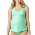 thumbnail image 1 of Maternity Tankini Swimsuit Swimsuit Top With Ruched Sides & Adjustable Ties, 1 of 5