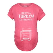 Maternity Theres A Turkey In This Oven Pregnancy T Shirt Funny Thanksgiving Tee