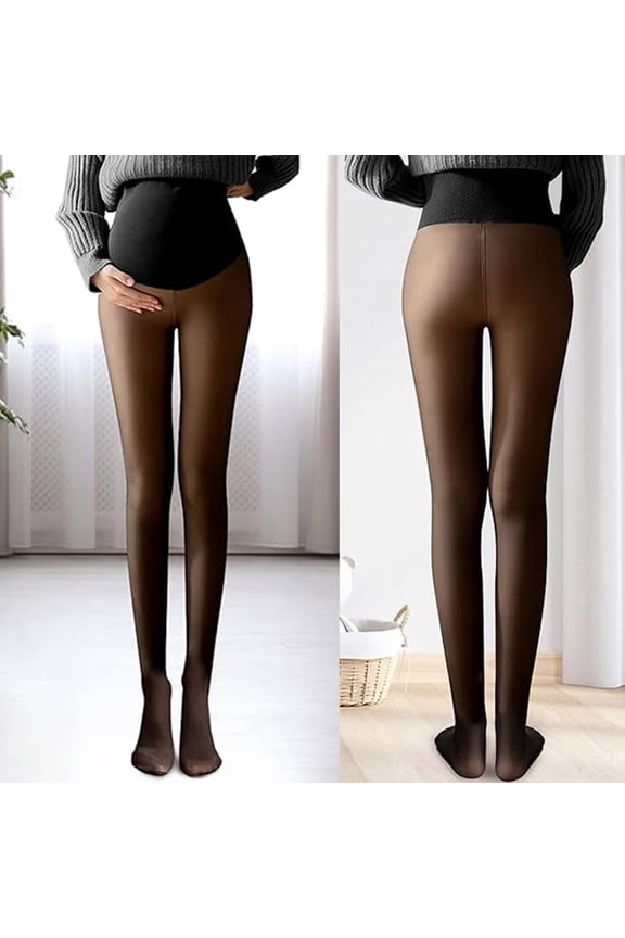 Maternity Tights Warm Opaque Tights Pregnancy Solid Leggings Tights Thermo Leggings For Pregnant Women Lined Tights plus Size Pantyhose Control Top Stockings for Women Footless Tights for Women plus