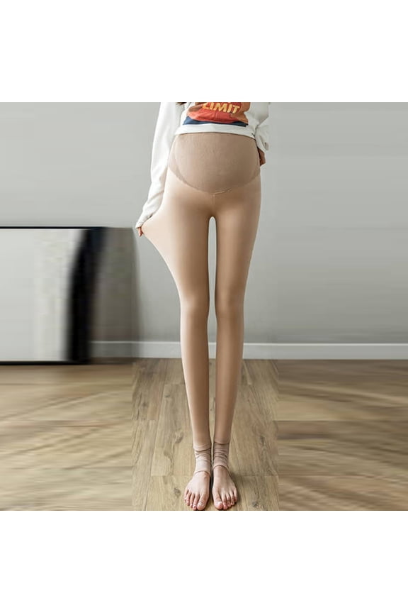 Maternity Tights Warm Opaque Tights Pregnancy Solid Leggings Tights Thermo Leggings For Pregnant Women plus Size Tights Pattern Thermal Pantyhose Tights Super Sheer Tights Women Tights for Winter 2x