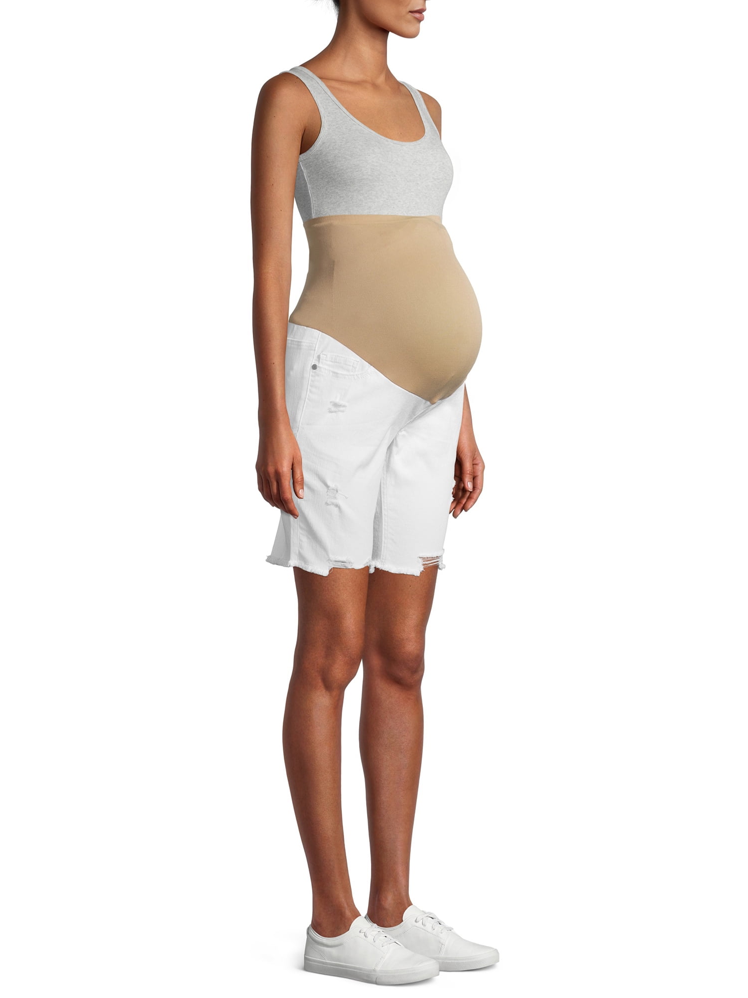 Maternity Time and Tru Bermuda Shorts with Full Panel