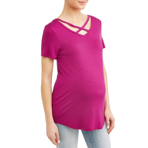 Maternity Time and Tru Criss Cross T-shirt