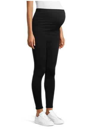 Time And Tru Women's Faux Leather Maternity Leggings