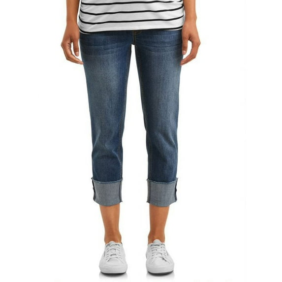 Maternity Time and Tru Straight Jean with Full Panel and Deep Cuff (Available in Multiple Colors)