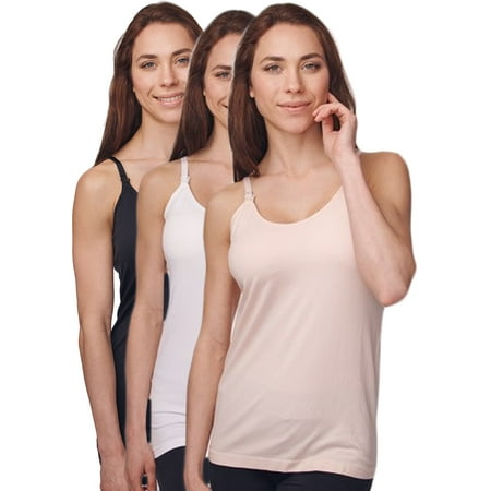 Under Control Women’s Adult Maternity Seamless Nursing Cami, 3 Pack
