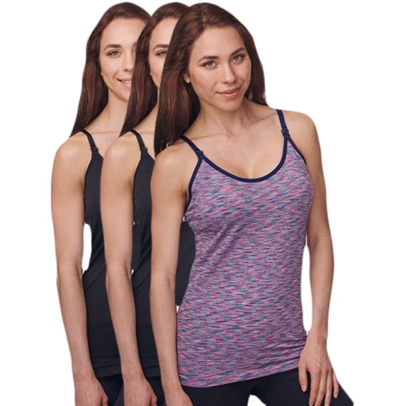 Under Control Women’s Adult Maternity Seamless Nursing Cami, 3 Pack