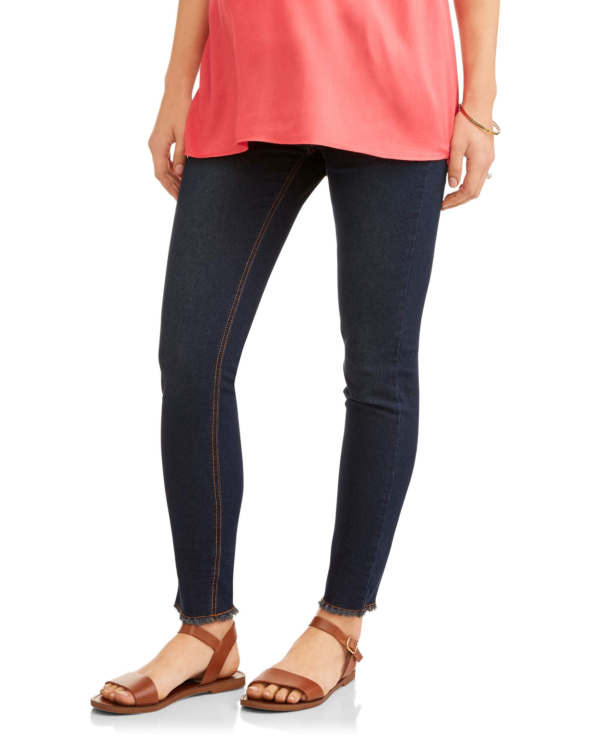 Maternity Underbelly Frayed Skinny Jeans Available in Plus Sizes
