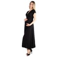 thumbnail image 1 of Maternity V Neck Empire Waist Maxi Dress, 1 of 5