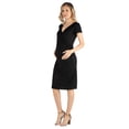 thumbnail image 1 of 24seven Comfort Apparel Maternity V Neck Cap Sleeve Knee Length Faux Wrap Dress, 1 of 7