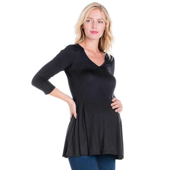 Maternity V Neck Swing Tunic Top