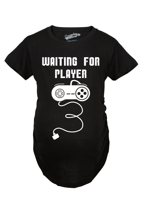 Maternity Waiting for Player Funny Pregnancy Shirt Gamer Tee