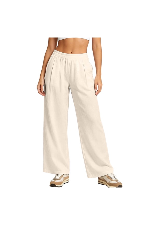 Maternity Wide Leg Beach Lightweight Casual Solid Tall Straight Jeans For Expectant Women's Comfortable Elastic Waist Loose Summer Trousers Pants for Women Casual