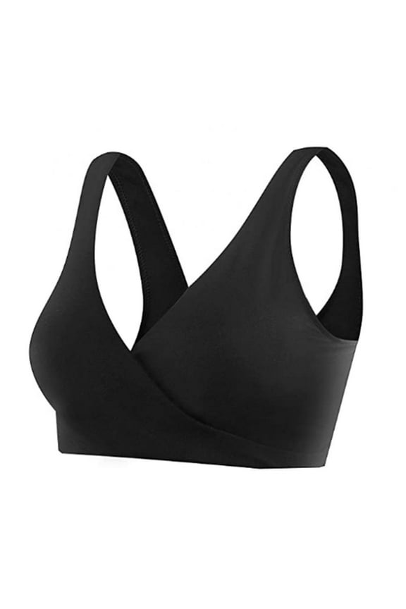 Nursing Sleep Bra Breastfeeding Bras Wireless Maternity Wide Band Shoulder Straps Bra