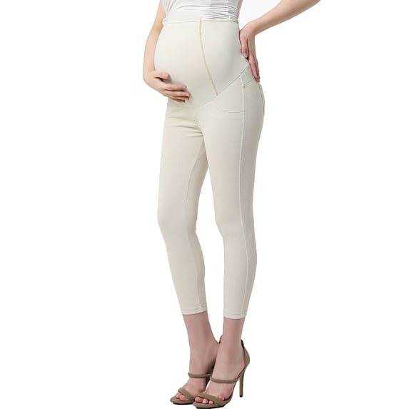Maternity Women's Cropped Jeggings - Tan L
