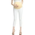 thumbnail image 1 of Maternity Women's Cropped Jeggings - White XS, 1 of 4