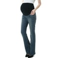 thumbnail image 1 of Maternity Women's Flare Leg Denim Jeans - Medium Indigo 31, 1 of 4