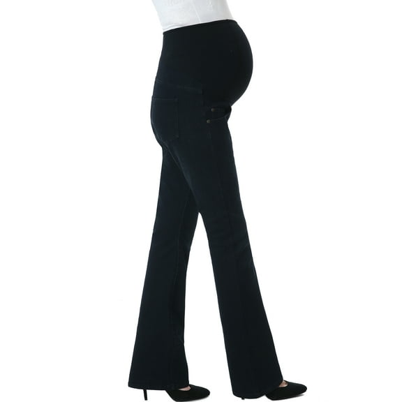 Maternity Women's Modern Boot Cut Denim Jeans - Black/Blue 30
