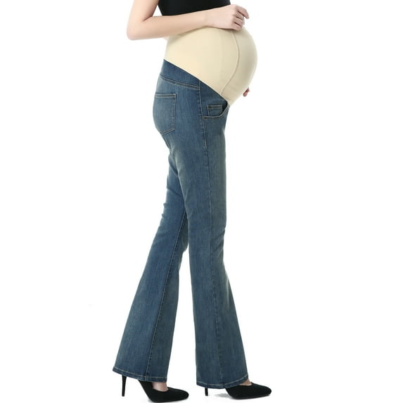 Maternity Women's Modern Boot Cut Denim Jeans - Medium Indigo 26