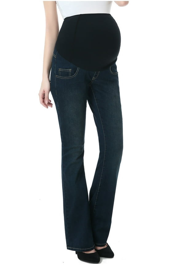 Maternity Women's Modern Boot Cut Denim Jeans - Rich Indigo 28