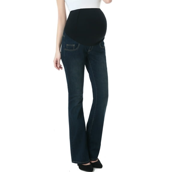 Maternity Women's Modern Boot Cut Denim Jeans - Rich Indigo 30