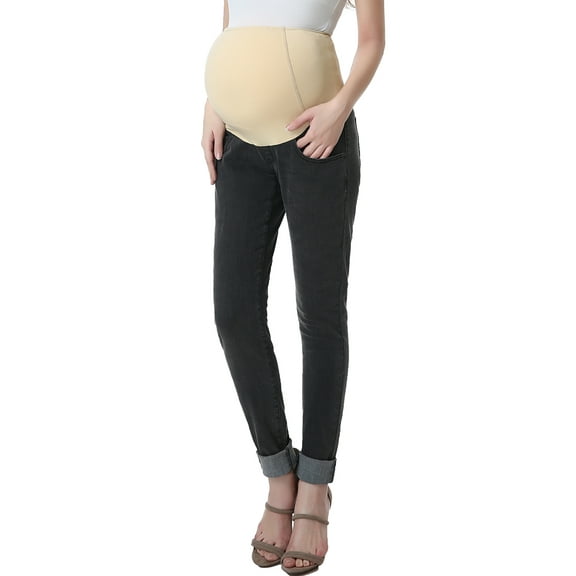 Maternity Women's Skinny Leg Denim Jeans - Gray 31