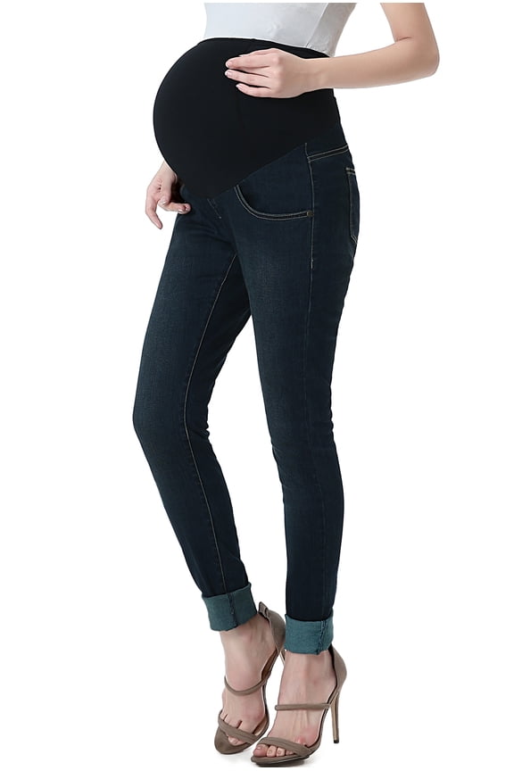 Maternity Women's Skinny Leg Denim Jeans - Rich Indigo 32