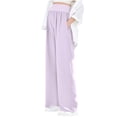 thumbnail image 1 of Maternity Womens Wide Leg Yoga Pants High Waisted Loose Stretch Lounge Workout Gym Trousers with Pockets,Purple,L, 1 of 6