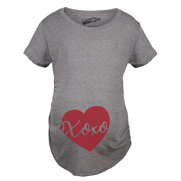 Maternity Xoxo Script Heart Cute Pregnancy Announcement T shirt
