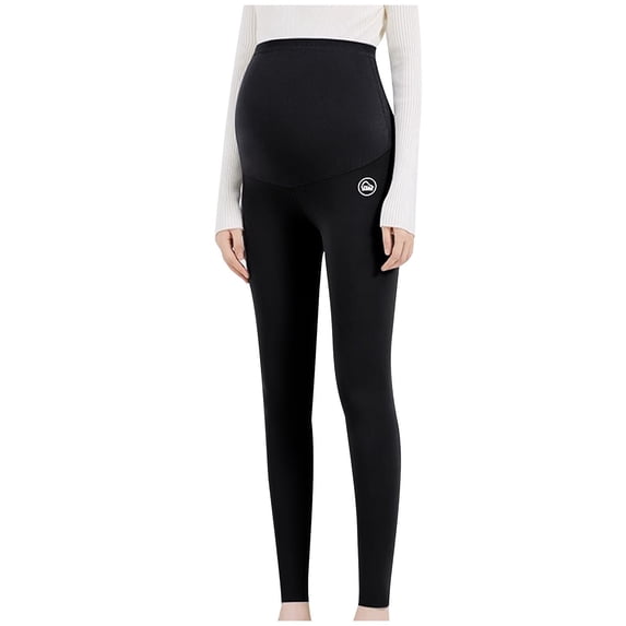 Maternity Yoga Pants, Maternity Leggings Over Bump with Pockets Trousers Pregnancy Soft Belly Support Tights, Oversized High Waisted Pregnant Pants Workout Lounge Jeggings Activewear