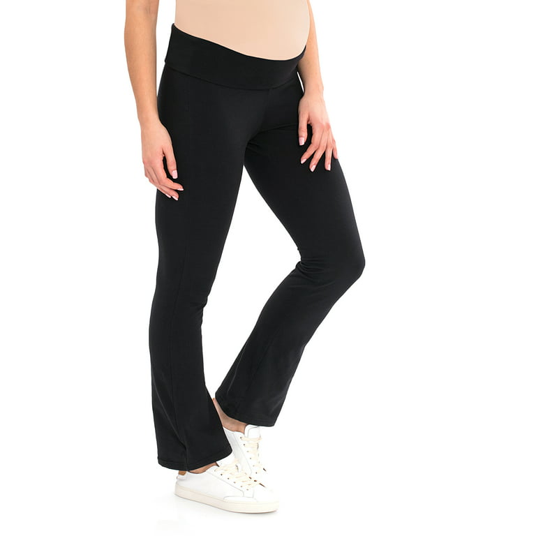 Maternity Yoga Pants with Roll Down Waistband 
