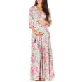 thumbnail image 1 of Maternity and Nursing Faux Wrap Polka Dot Print Dress with Adjustable Belt, 1 of 4