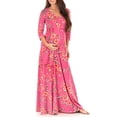 thumbnail image 1 of Maternity and Nursing Faux Wrap Polka Dot Print Dress with Adjustable Belt, 1 of 4