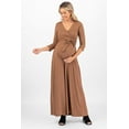 thumbnail image 1 of Maternity and Nursing Maxi Faux Wrap Dress with Adjustable Belt, 1 of 4
