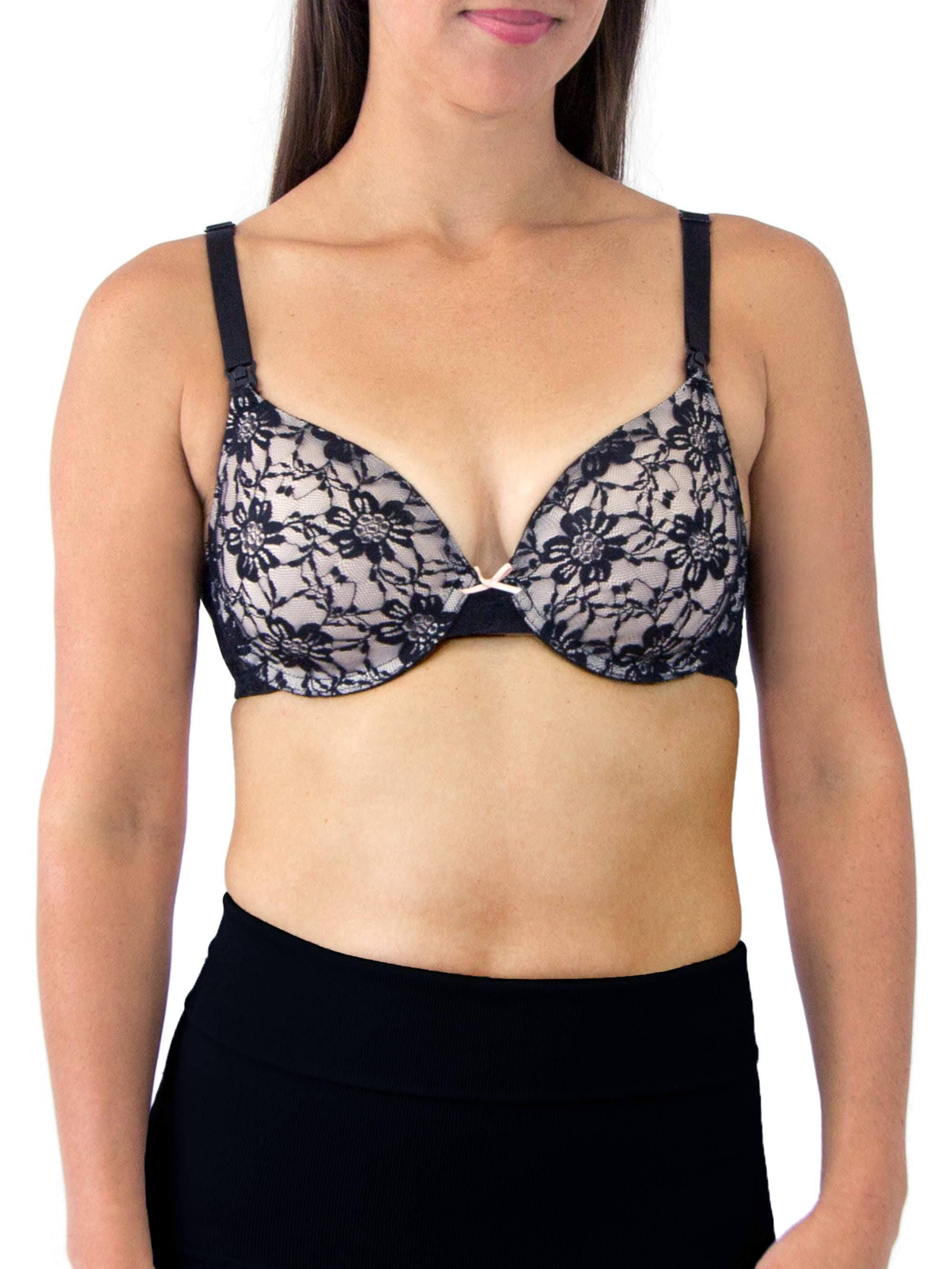 Loving Moments Molded Underwire Nursing Bra with All Over Lace – Leading  Lady Inc.