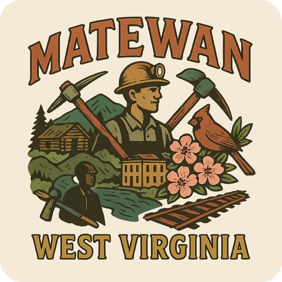 Matewan West Virginia Keepsakes Souvenir Vinyl Sticker – Destination Travel Keepsake Collectible (3-Inches Wide)