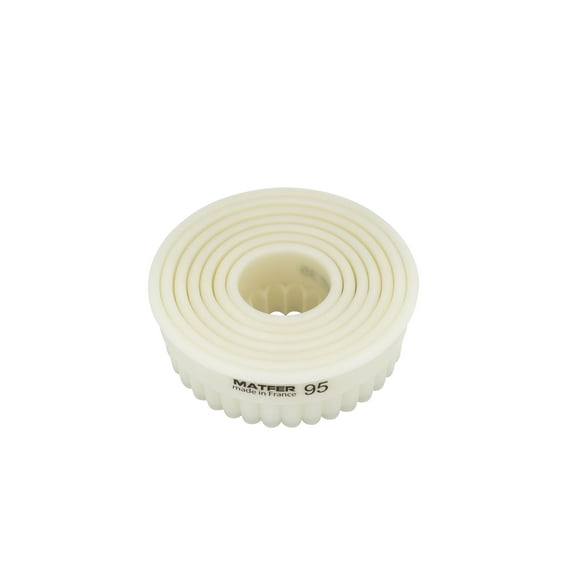 Matfer Bourgeat Exoglass Pastry Cutter Set, Fluted, Set of 7