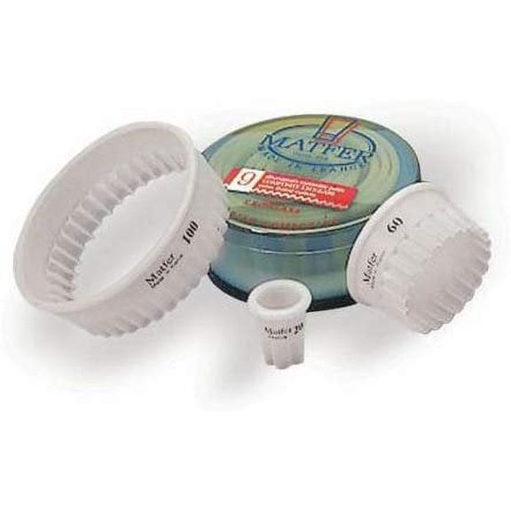 Matfer Bourgeat Exoglass Pastry Cutter Set, Fluted, Set of 9