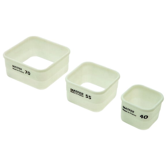 Matfer Bourgeat Exoglass® Square Pastry Cutter, Plain, 1 1/2"