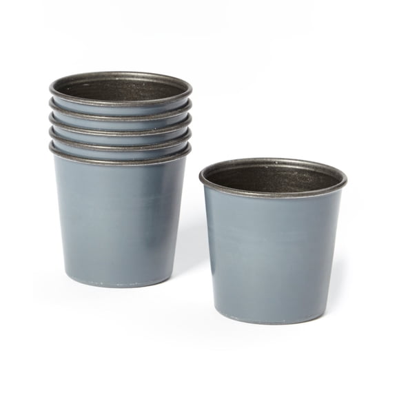 Matfer Bourgeat Exopan Steel Baba Molds, Nonstick, 1 3/4", Pack of 6