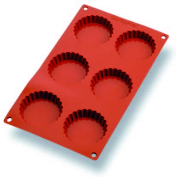 Matfer Bourgeat Gastroflex Fluted Tartlet Mold Sheet, 2 7/8", 6 cavities