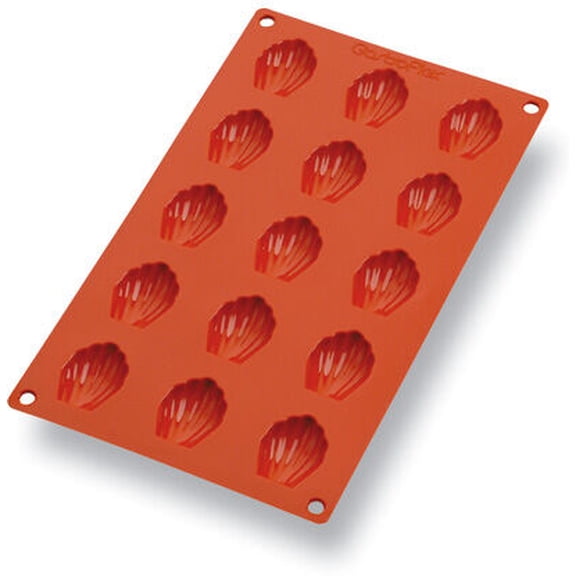 Matfer Bourgeat Gastroflex Mini Madeleine Mold Sheet, 1 3/4"x1 5/16", 15 cavities