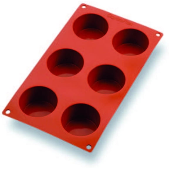 Matfer Bourgeat Gastroflex Muffin/Cupcake Mold Sheet, 2 3/4", 6 cavities