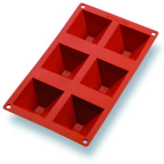 Matfer Bourgeat Gastroflex Pyramid Mold Sheet, 2 3/4x2 3/4", 6 cavities