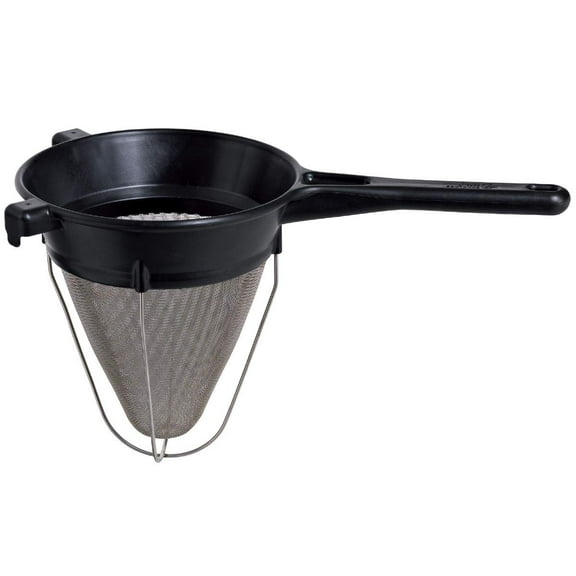 Matfer Bourgeat Professional Bouillon Strainer/Chinois, Exoglass Handle, Fine Stainless Steel Mesh