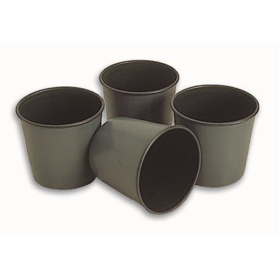 Matfer Bourgeat Exopan Steel Baba Molds, Nonstick, 2", Pack of 6