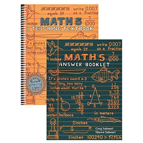 Pre-Owned Math 5 A Teaching Textbook And Workbook/ Answer Key by Greg Sabouri