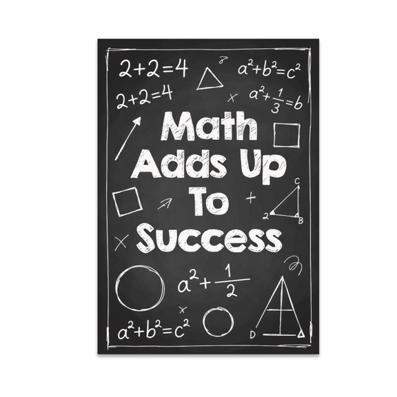 Math Adds Up To Success - Academic Wall Art - 13x19 Poster Print